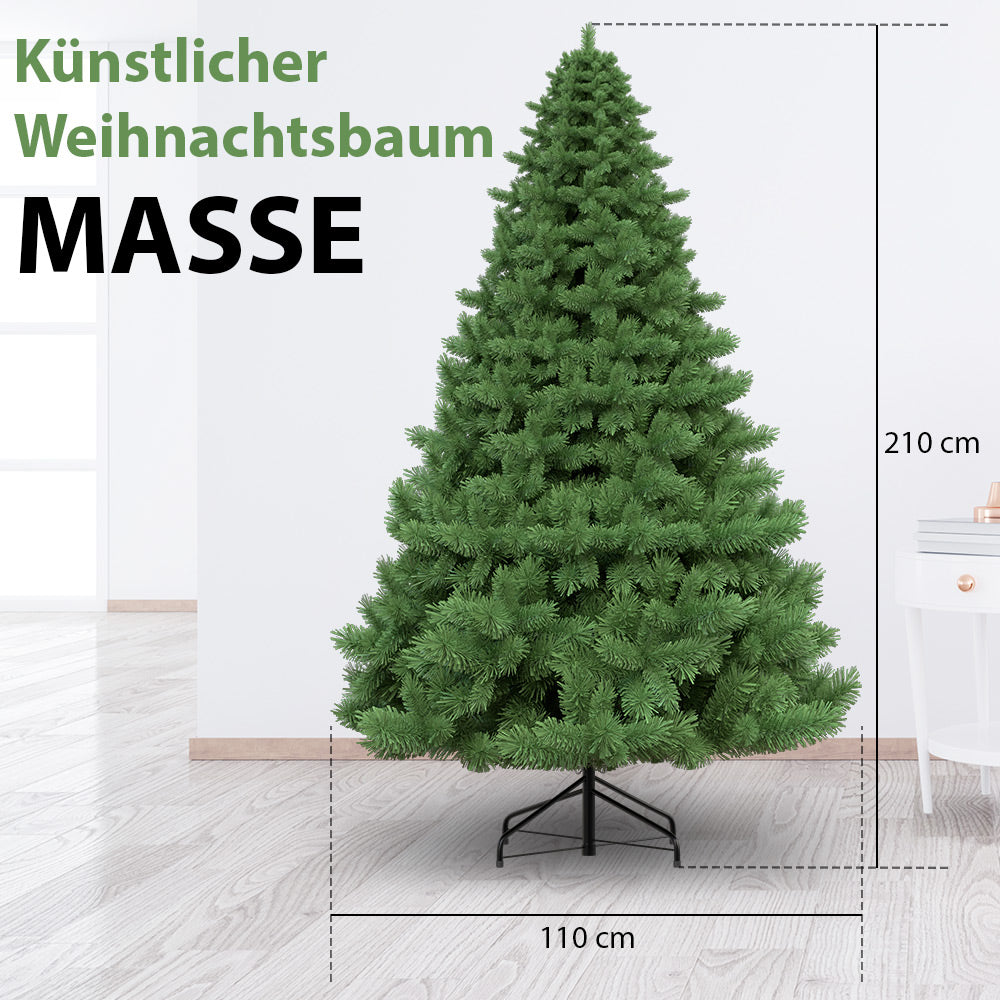 TOSANEO Künstlicher Weihnachtsbaum 210 cm Grün