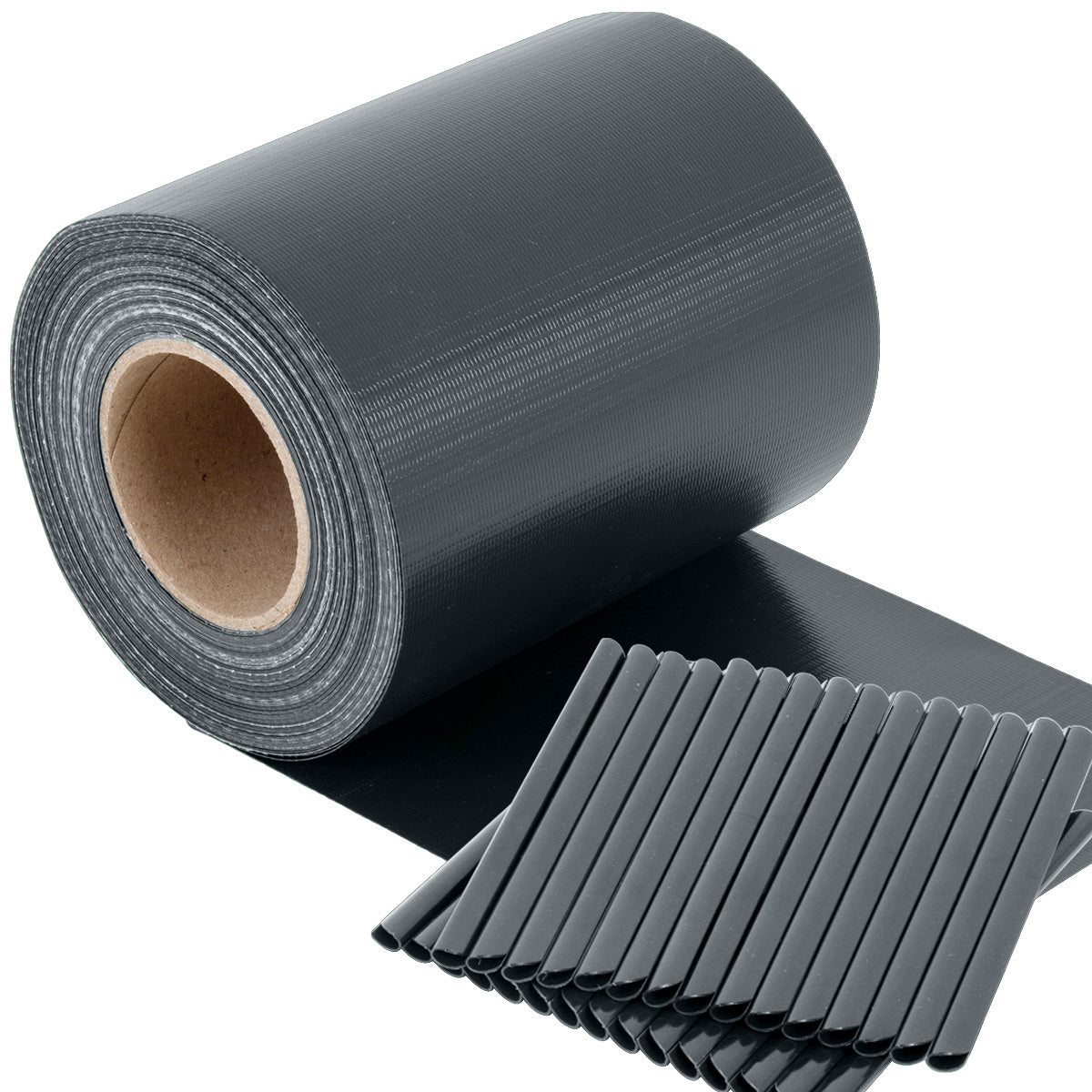 TOSANEO PVC Sichtschutzstreifen Doppelstabmatten Zaun 35m x 19cm Anthrazit